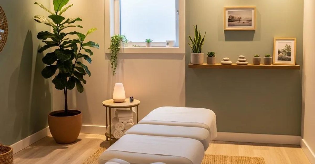 Welcoming wellness clinic interior focused on non-surgical sciatica treatment